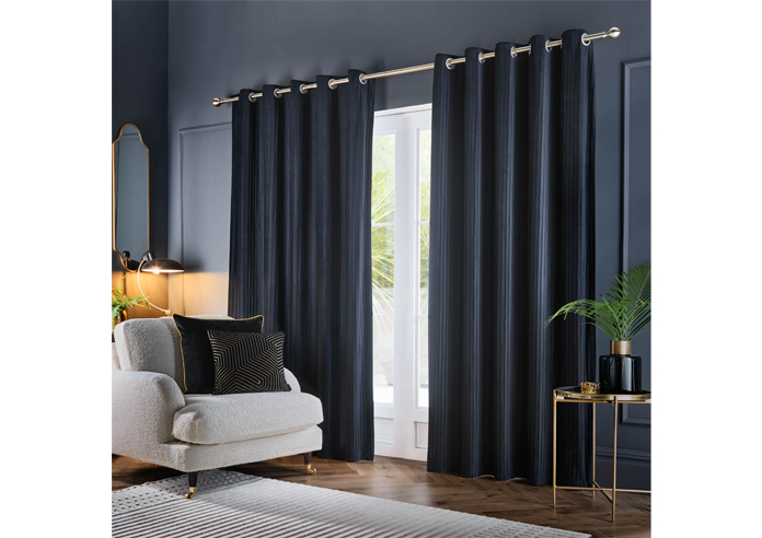 Corinthian Eyelet, Midnight - Ready Made Curtains - Image 7